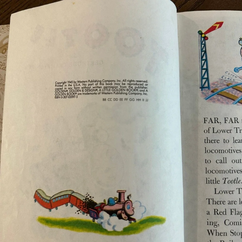 Tootle Little Golden Book Vintage Childrens Train Story Gertrude Crampton 210-54